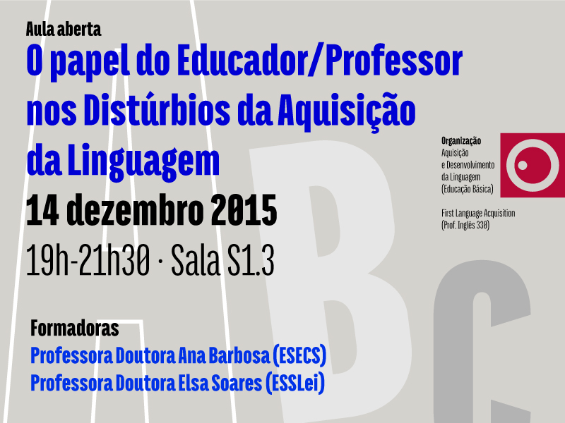 Aula Aberta - O Papel do Educador_Professor nos Disturbios da Aquisição da Linguagem