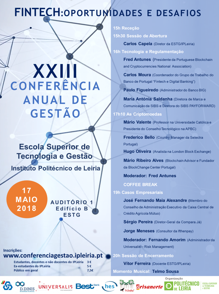 Cartaz XXIIIªConferência Anual de Gestão_ESTG_IPLeiria
