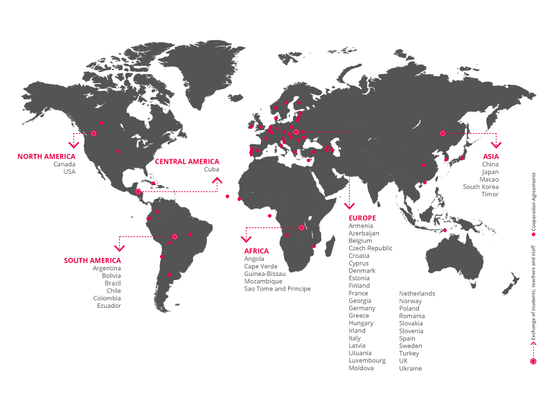 Mapa parcerias do IPLeiria