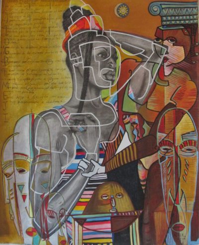 Oddun, Astral de Ejiobbe (Técnica mista/linho – 118x96cm)